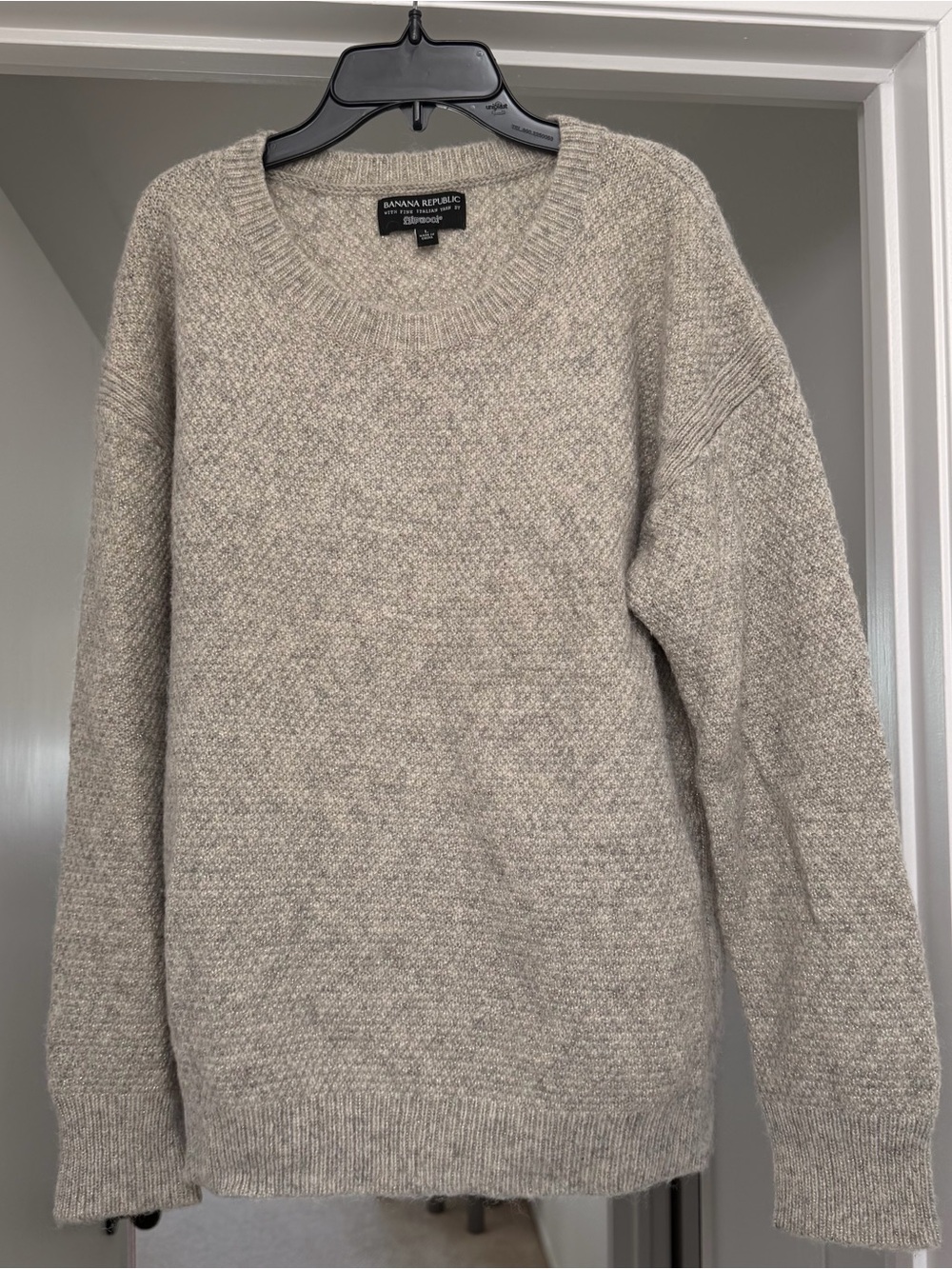 Banana Republic Women's Crewneck Sweater - Light Beige Heather